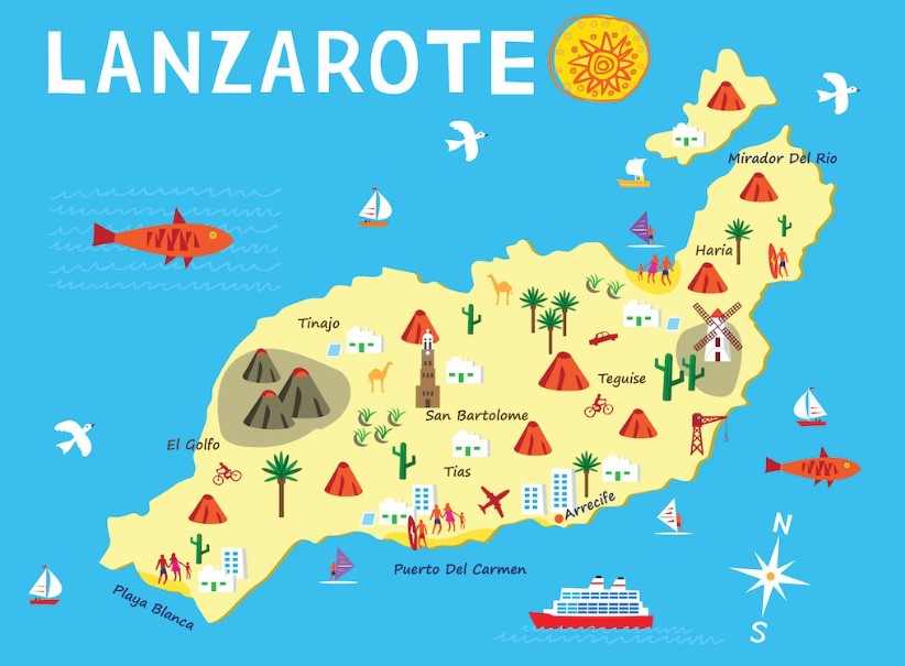 mapa Lanzarote