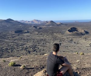 Výhľady zo sopky Montaña Negra na ostrove Lanzarote